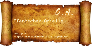 Ofenbecher Aniella névjegykártya